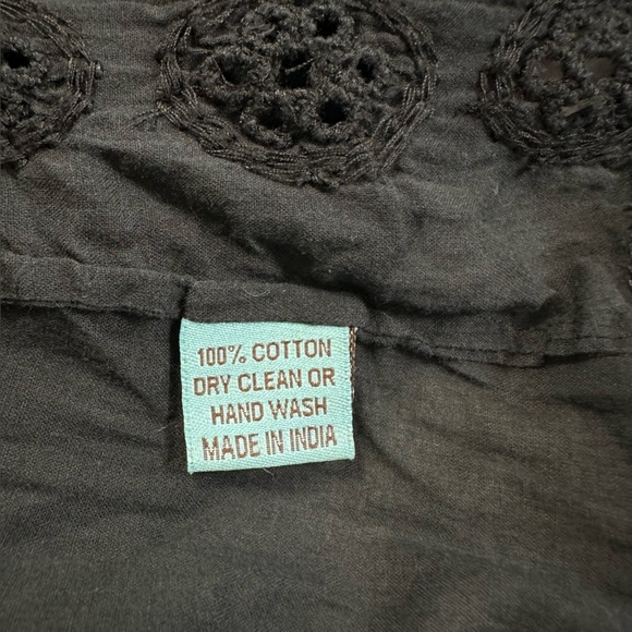 Letarte Doily 100% Cotton Cover Up Dress With Size Zipper in Black - Picture 12 of 13